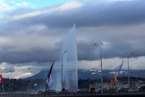 The fountain on Lake Geneva