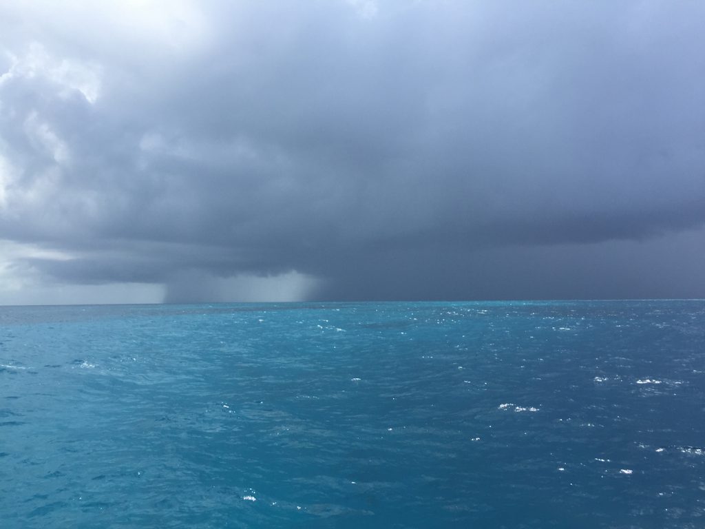 The ominous clouds and the thunder and rainstorms were moving closer to us as we went on our Oris/CRF adventure in Key Largo.