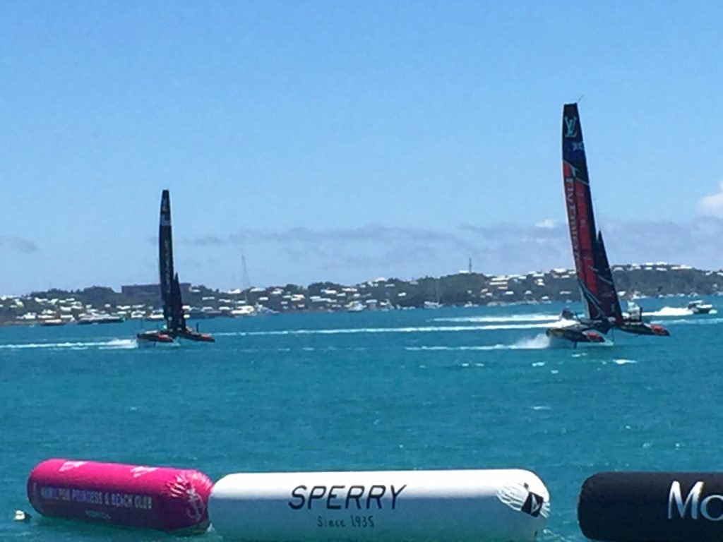 35th America's Cup Racing on the Great Sound in Bermuda
