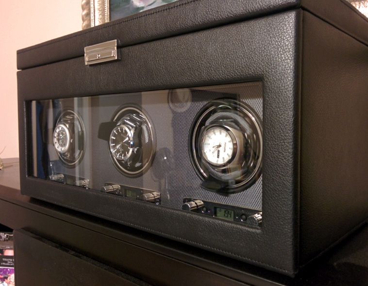 This Wolf watch winder is an impressive piece of furniture in its own right. 