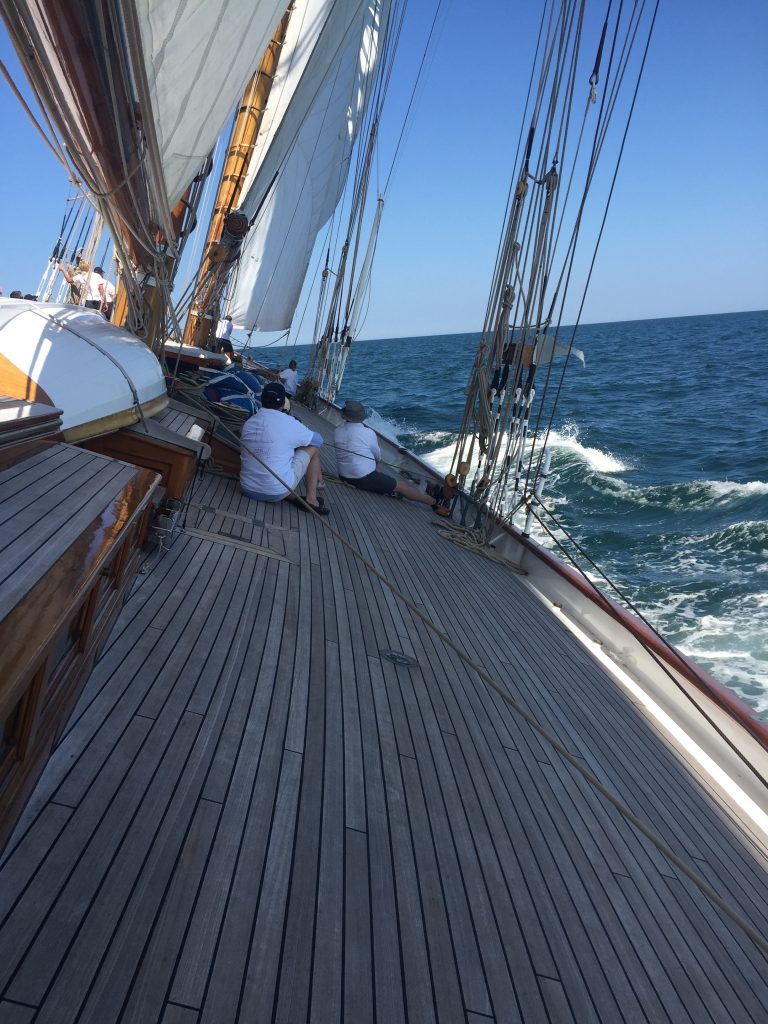 The Eleonora is a 160-foot schooner (valued at 7.9 million Euro) and was the largest boat in the Opera House Cup Regatta during the 2017 Panerai Classic Yachts Challenge. 