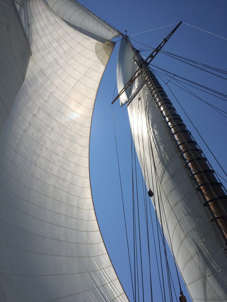 Fulls sails on the Eleonora during the Opera House Cup Regattas at the 2017 Panerai Classic Yachts Challenge. 