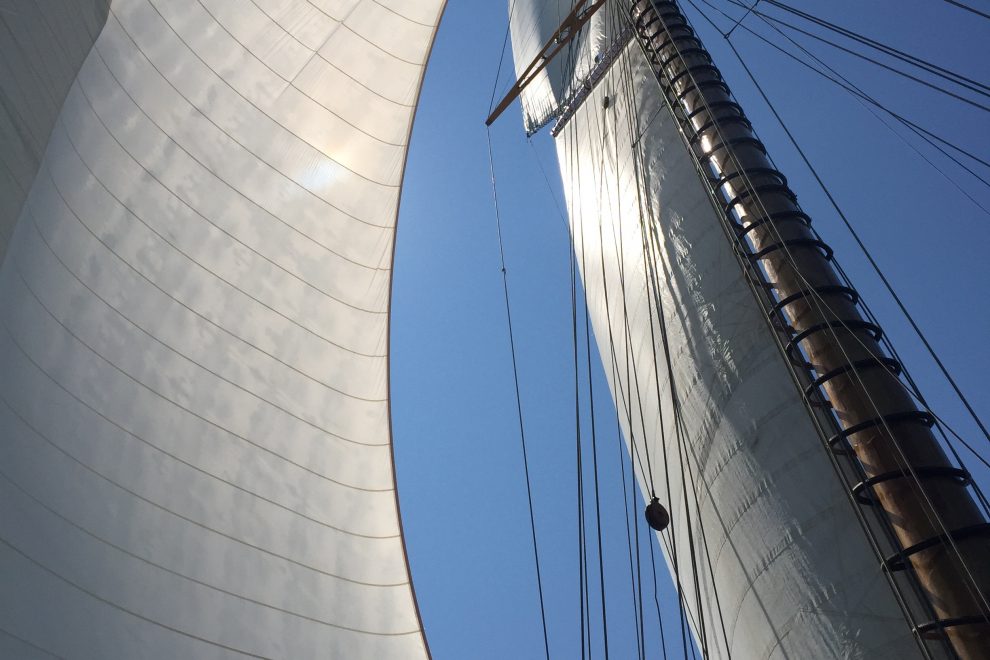 IMG_2375 Fulls sails on the Eleonora during the Opera House Cup Regattas at the 2017 Panerai Classic Yachts Challenge.