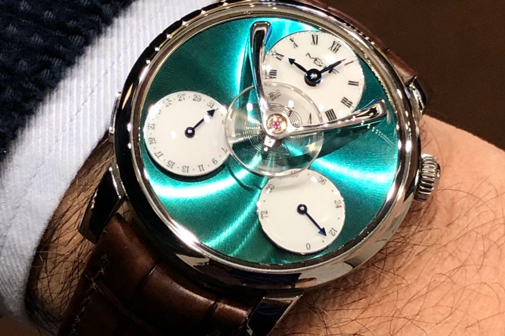 MB&F Legacy Machine Split Escapement Titanium Green