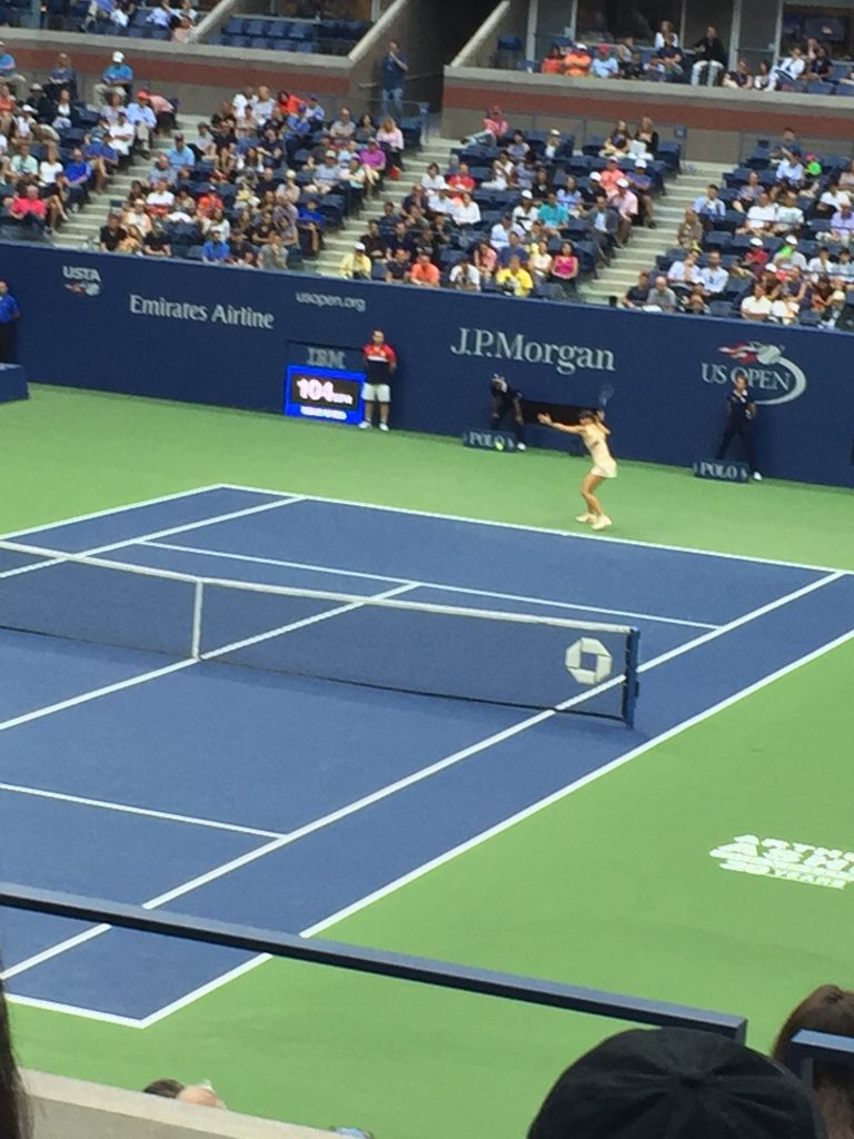 Maria Sharapova at an earlier match during the US Open Tennis Championships. (Photo: R. Naas)