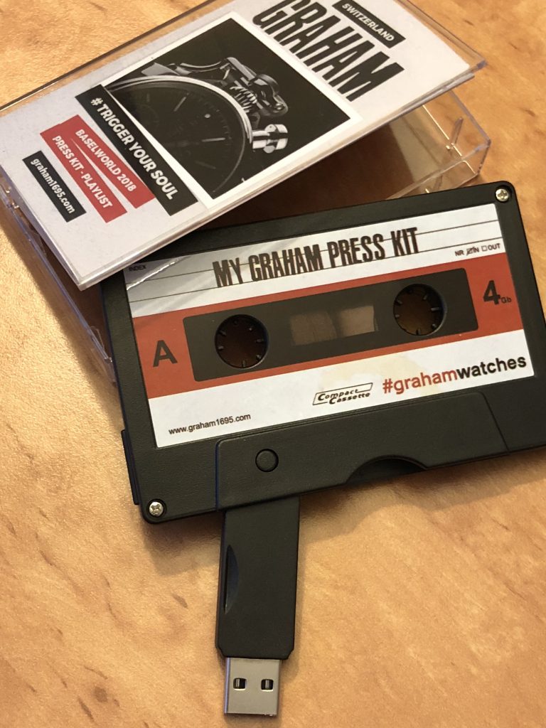 Storage Wars: The Best USB Keys from Baselworld 2018 include this Cassette tape from Graham Watches.