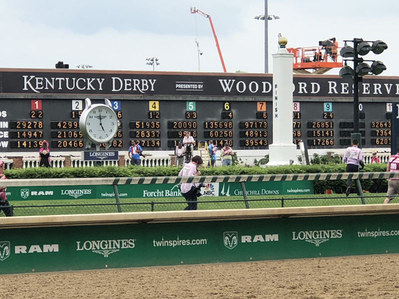 The 144th Kentucky Derby was run at Churchill Downs in Louisville Kentucky on May 5, 2018.