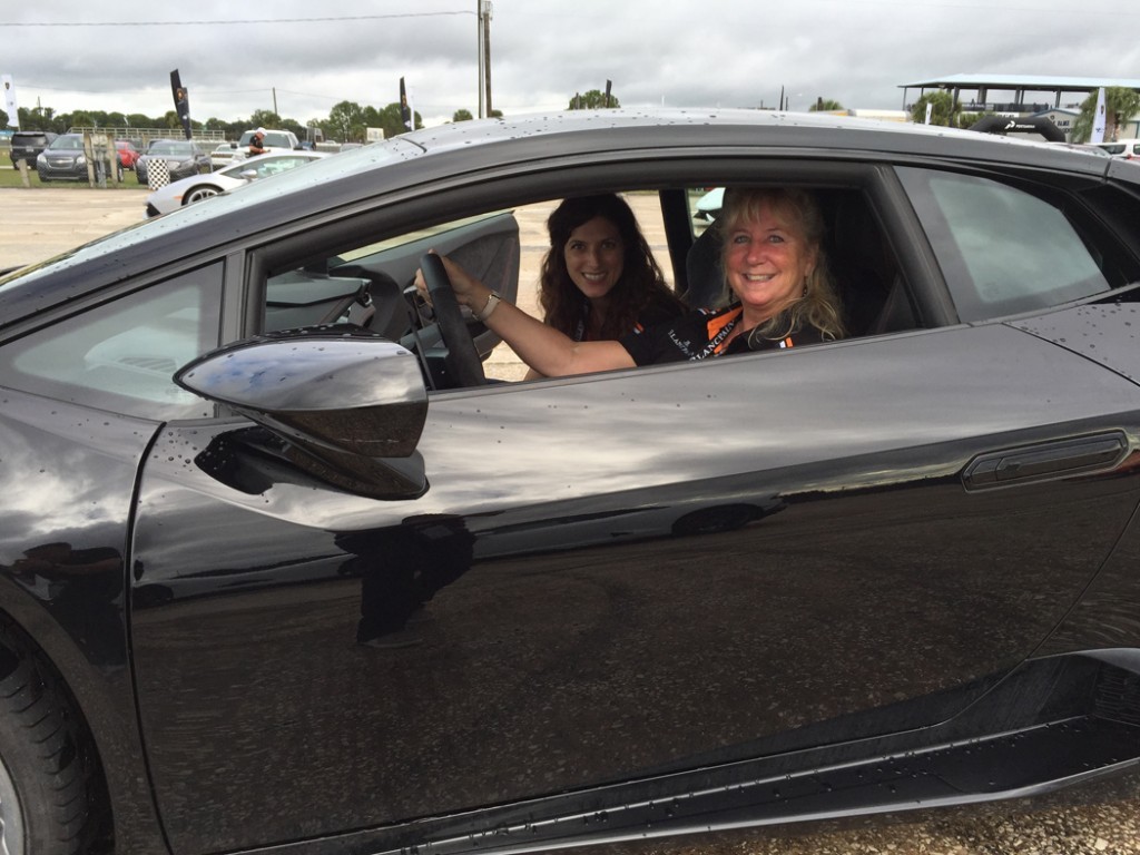 Getting ready to drive the Huracan on the Sebring circuit