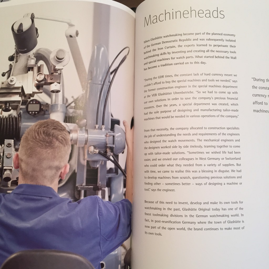 Roberta Naas covered the chapter entitled Machine Heads, that explains how the brand created the machines to enable it to move forward in watchmaking 