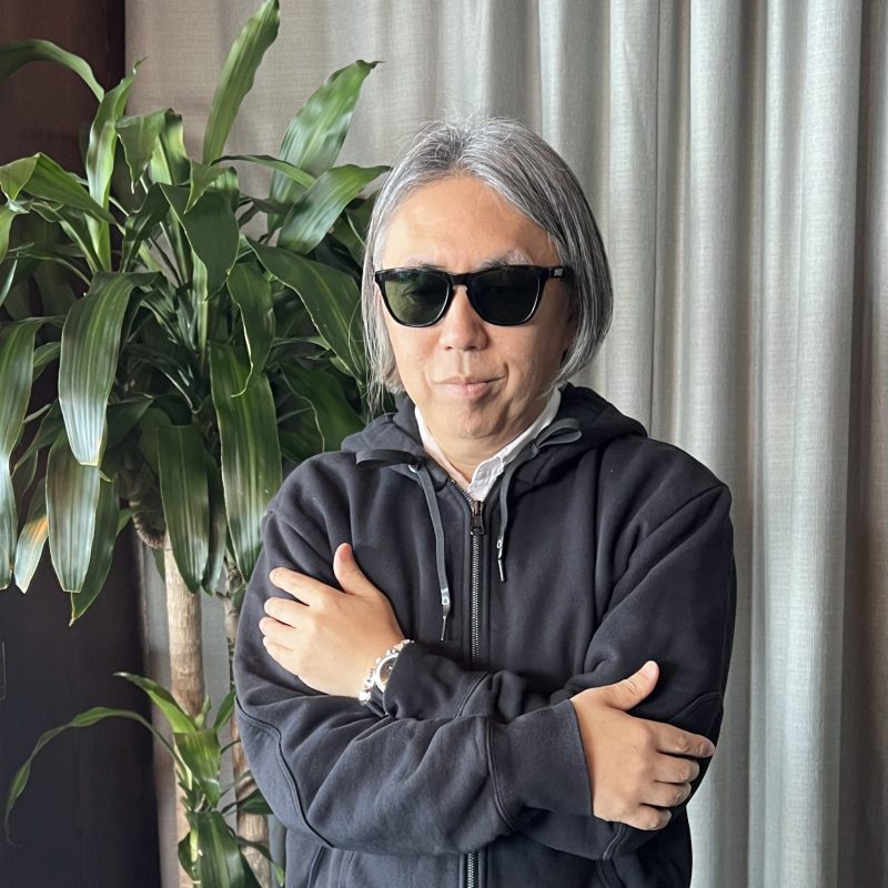 Hiroshi Fujiwara, godfather of streetwear, at the debut of the TAG Heuer Carrera Glass Box x Fragment collection in Miami.