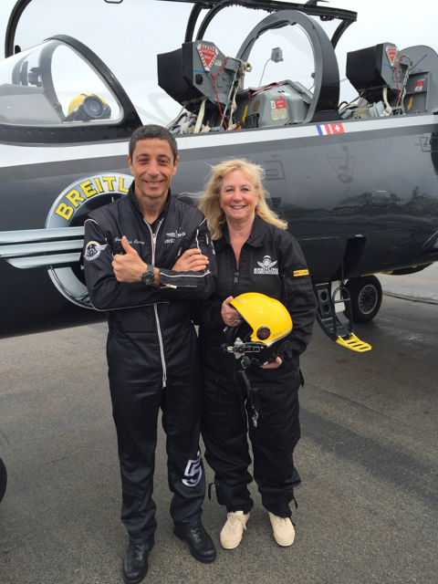 Georges-Eric Castaing (Georgio) and me after our flight maneuvers. 