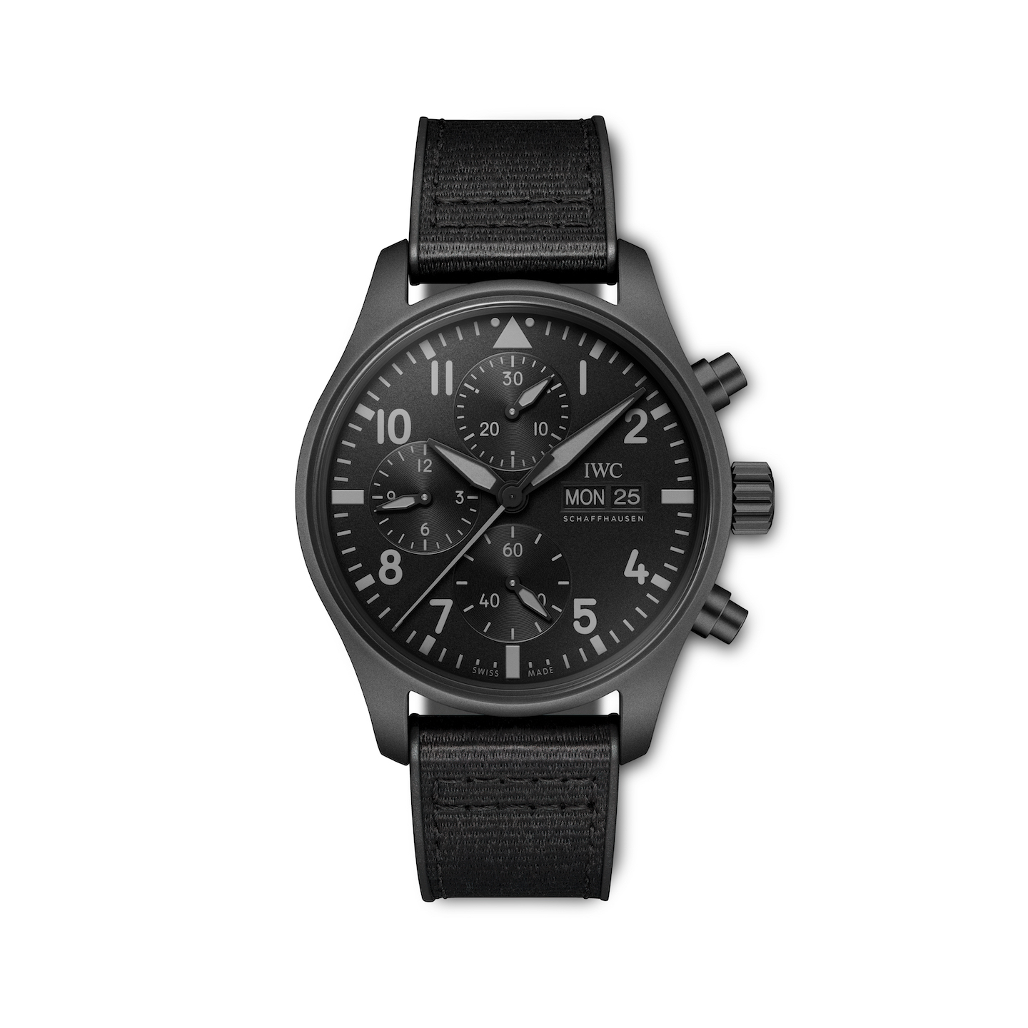 The IWC Pilot’s Watch Chronograph 41 Top Gun Ceratanium is the first 41mm full Ceratanium chronograph in this collection. 
