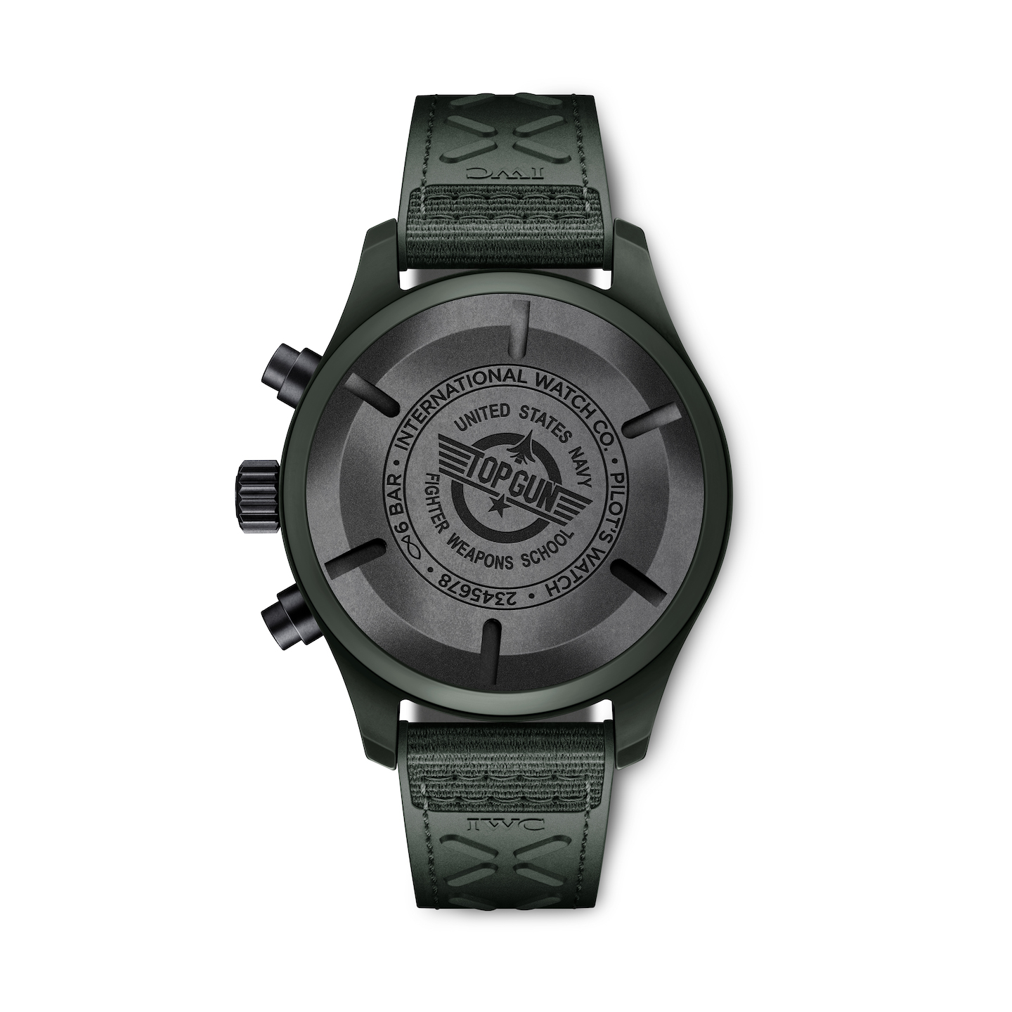 IWC Top Gun Woodland Green Ceramic watch as seen at Watches & Wonders Geneva 2022.