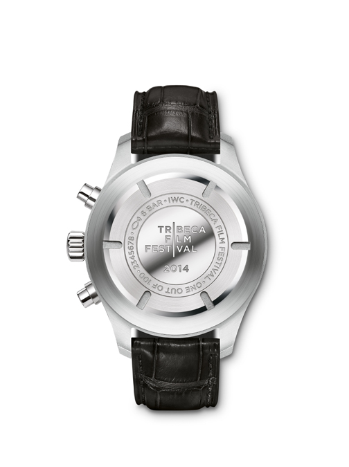 The watch back is engraved to commemorate  the Tribeca Film Festival 2014. 