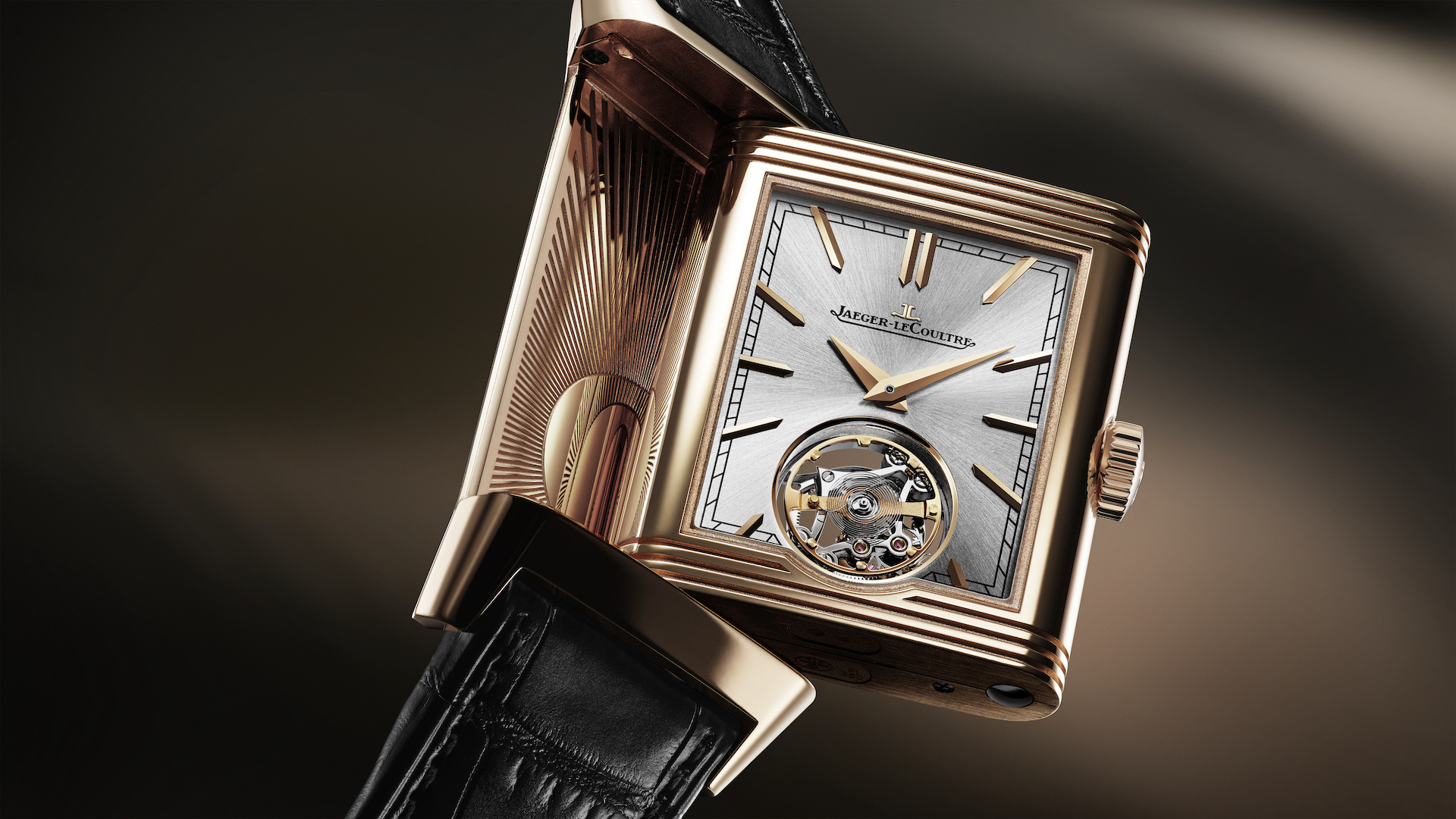 Jaeger-LeCoultre Reverso Tribute Tourbillon watch worn by Lenny Kravitz. 