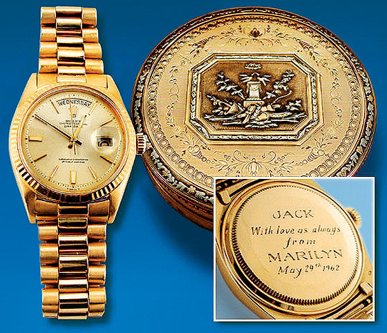 JFK watch given to the President by Marilyn Monroe