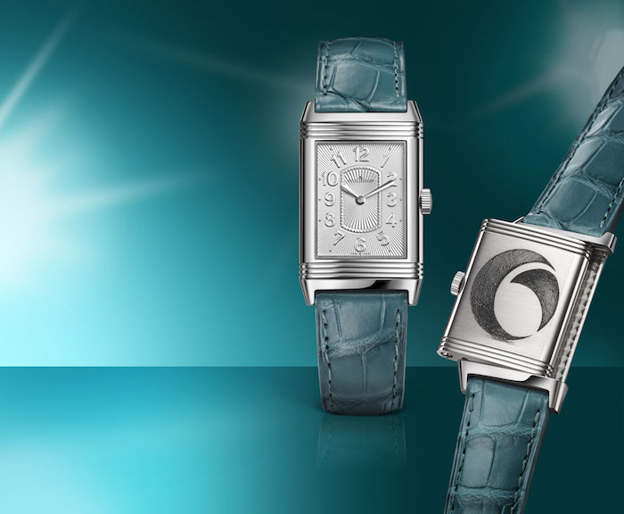 The Jaeger-LeCoultre Grand Reverso Ultra-Thin Lady Ovarian National Cancer Alliance watch. 