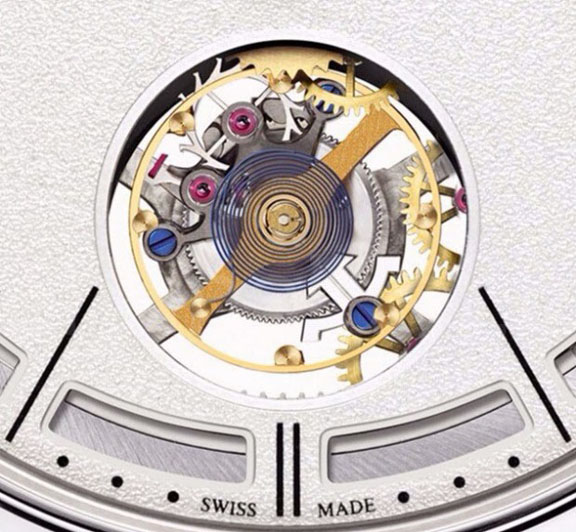 The new tourbillon escapement is also patented. 