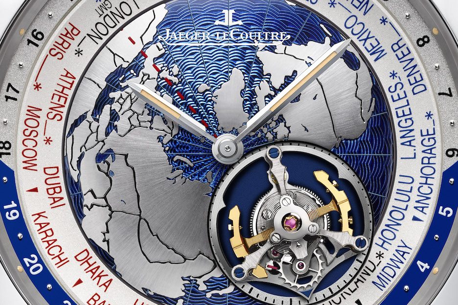 Jaeger-LeCoultre_Geophysic Tourbillon Universal Time_close-up dial Jaeger-LeCoultre Geophysic Tourbillon Universal Time watch unveiled at SIHH 2017