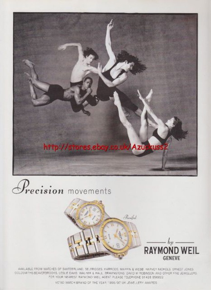 Raymond Weil made a splash in the late 80's with its "precision movements" campaign.