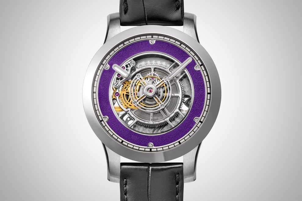 KS06-TI-GPUR Kross KS 06 central flying tourbillon watch.