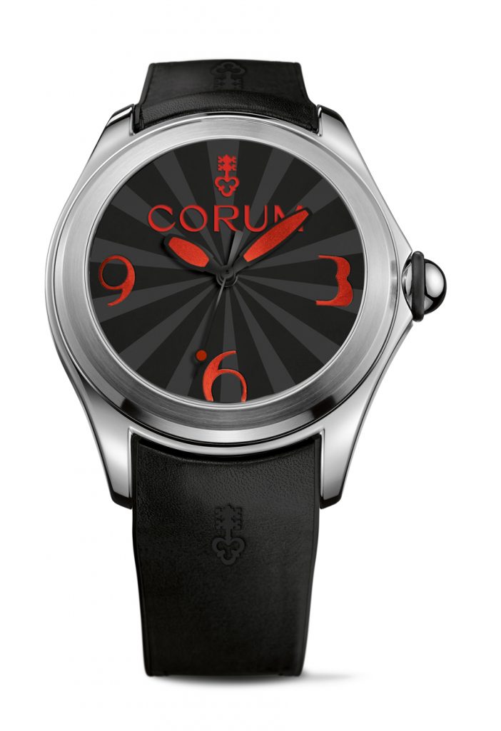 Corum uses SuperLuminova to create the bold hues and color effect in the dark. 