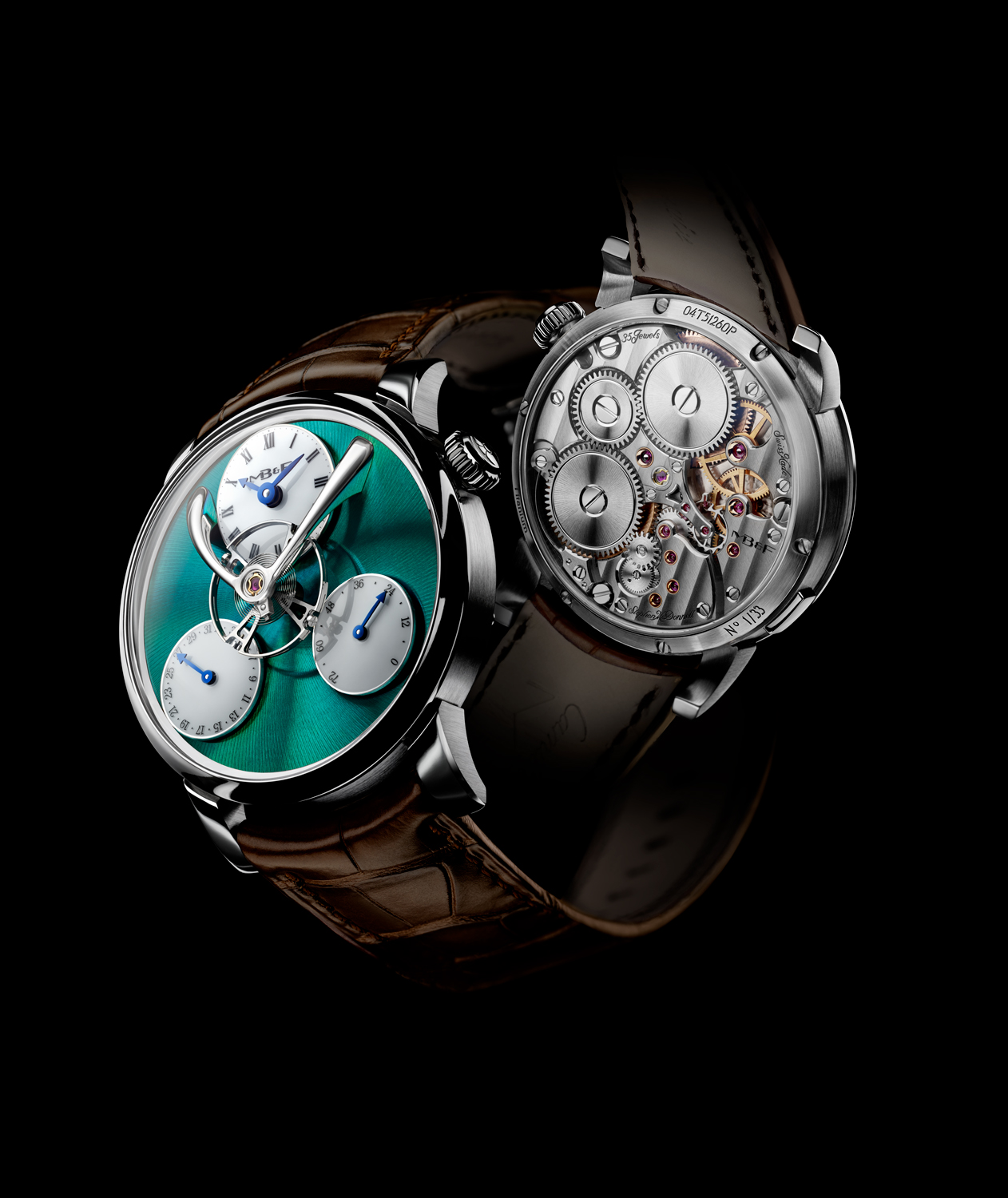 MB&F Legacy Machine Split Escapement Titanium Green