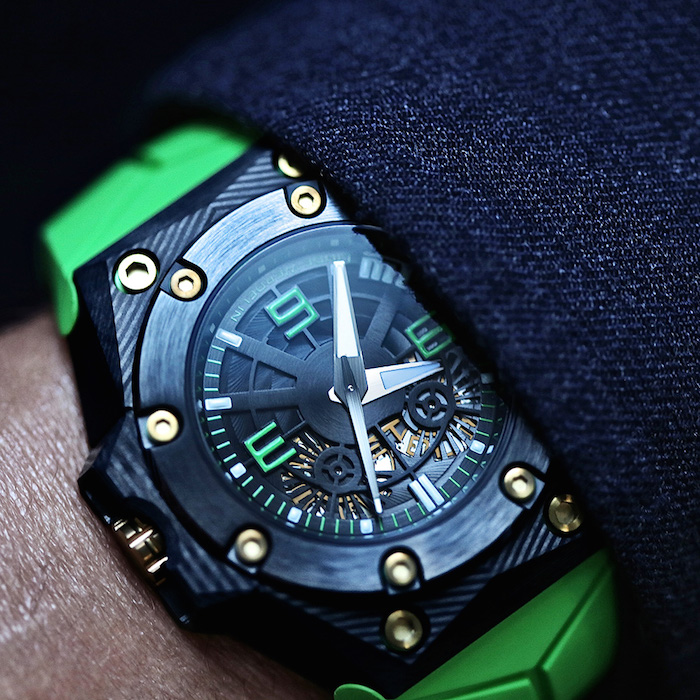 Linde Werdelin Oktopus Double Date Carbon Green