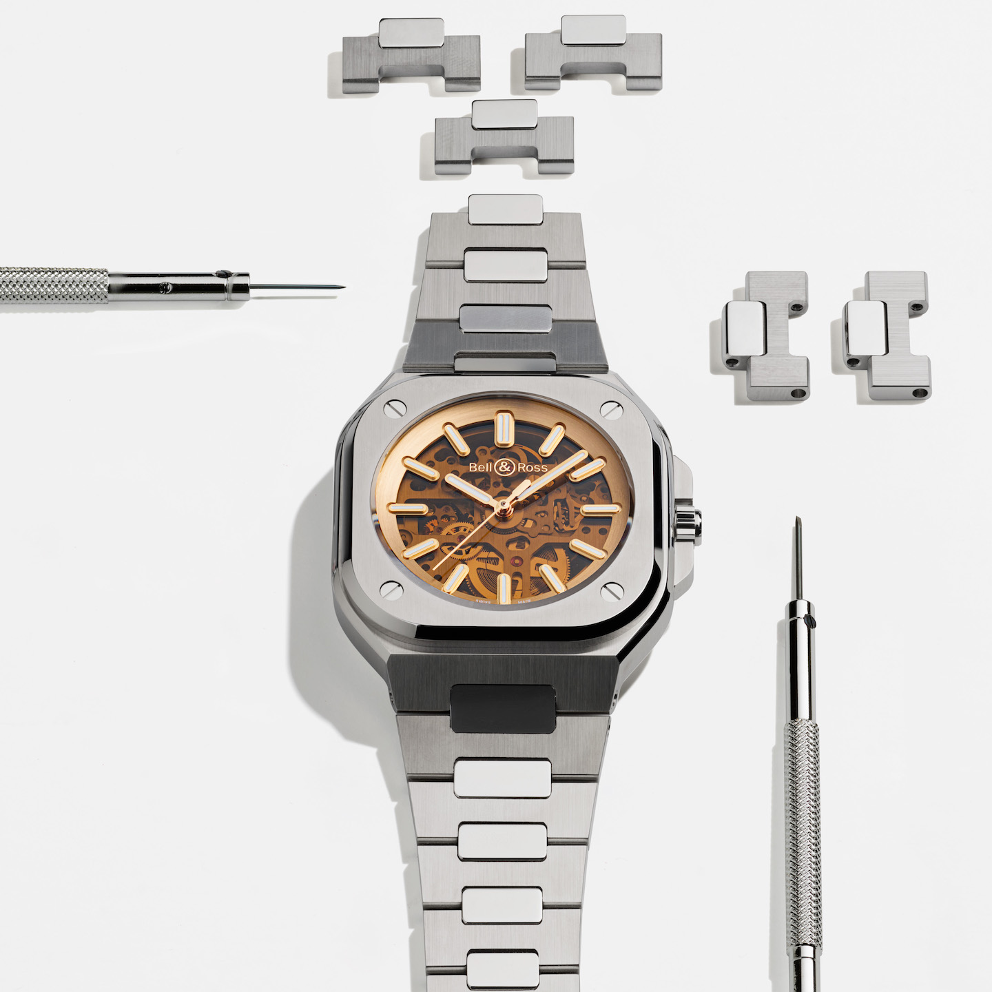 Bell & Ross BR 05 Skeleton Golden Watch