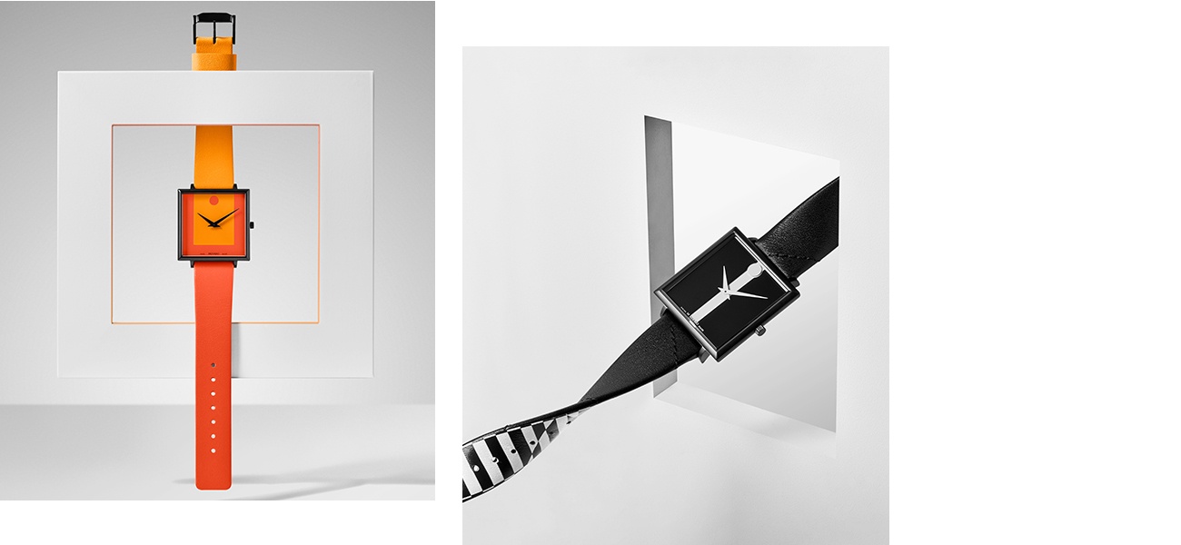 Movado X Carmen Herrera Artist Series watches.