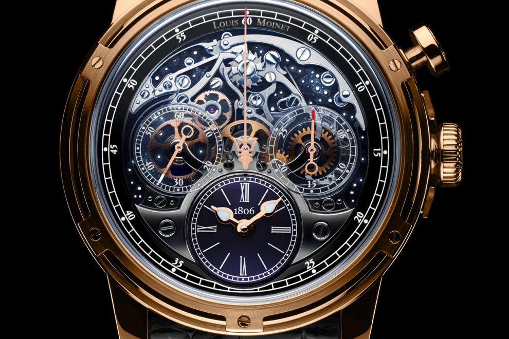Memoris 200th rose gold_LM-54.50.20_LD Louis Moinet Memoris chronograph watch wins the Good Design Award.