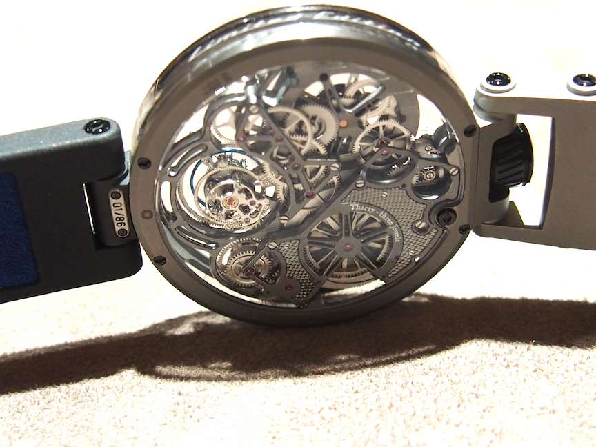 The Bovet Ottantasei Flying Tourbillon holds a patent and is created in a limited edition of 86 pieces per case metal. 