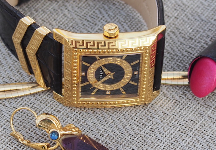 GIANNI VERSACE MEDUSA WATCH WITH GREEK KEY MOTIFS