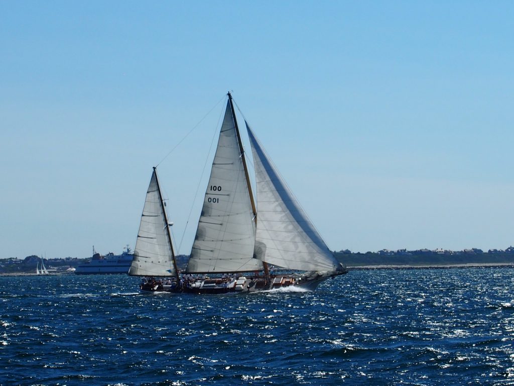 Sailing in Nantucket during the Panerai Classic Yachts Challenge 2017. 