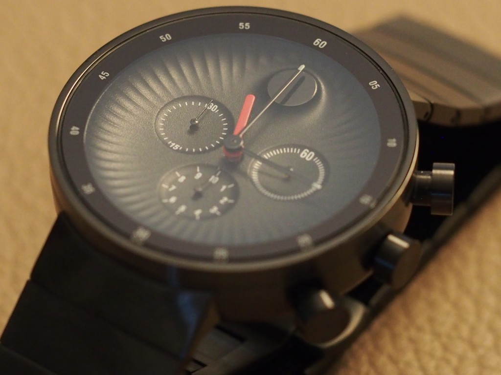 Even with the complexity of the chronograph, the Movado Edge still maintains a clean appeal