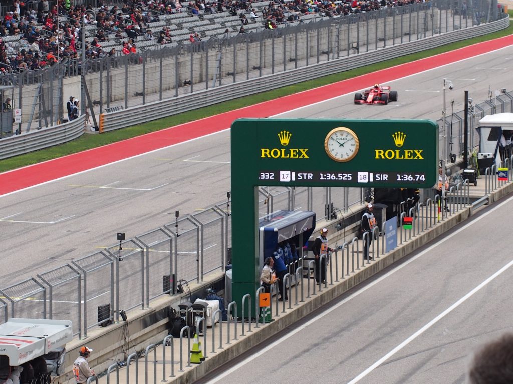 AT COTA with Rolex for the Formula 1 Pirelli 2018 United States Grand Prix