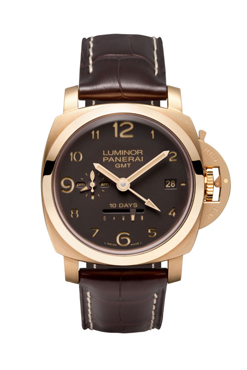 Panerai PAM 00487 Aspen Boutique Special 10 Days GMT in Oro Roso. 