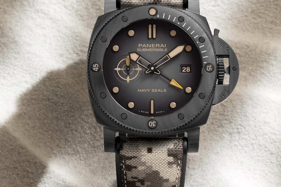 Panerai Submersible QuarantaQuattro GMT Navy SEALs Carbotech™ PAM01513