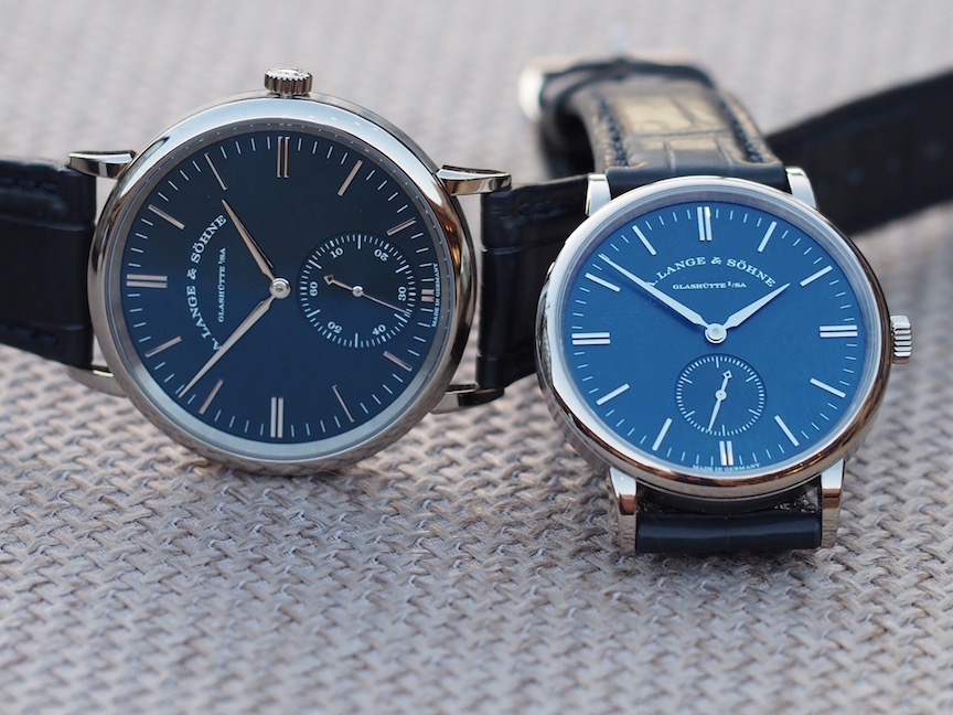 A. Lange & Sohne Saxonia Automatic and Saxon with blue dials