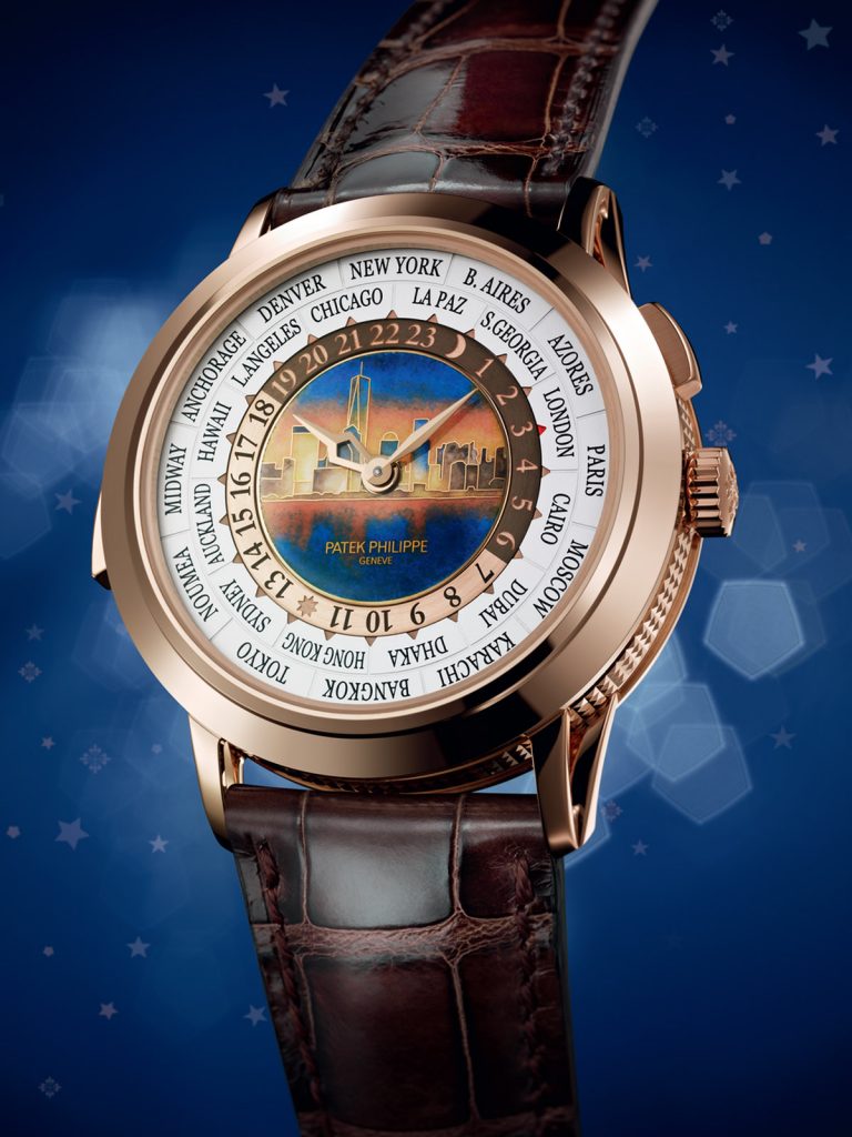 Patek Philippe Ref. 5531R World Time Minute Repeater chimes time in 24 time zones. 
