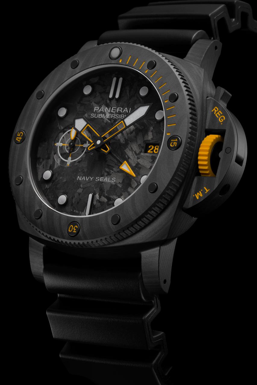 Panerai Submersible Chrono Navy SEALs Carbotech watch. 