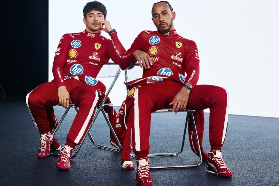 F1 Ferrari Drivers Charles Leclerc and Lewis Hamilton