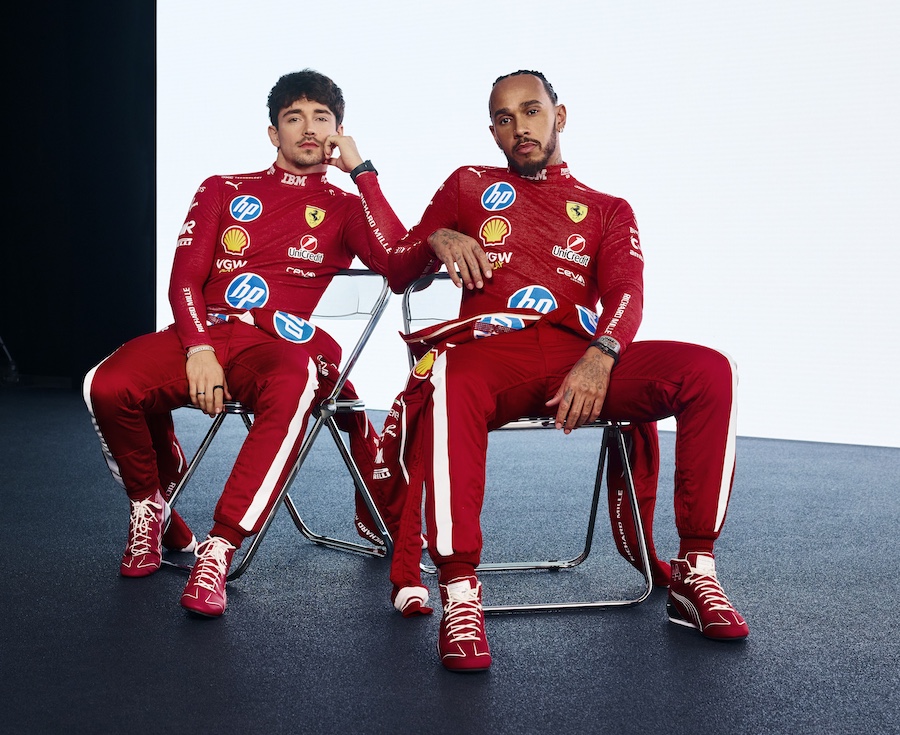 F1 Ferrari Drivers Charles Leclerc and Lewis Hamilton