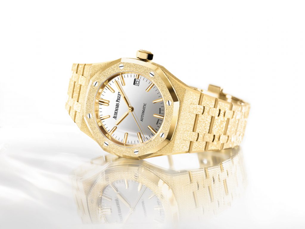 Audemars Piguet Royal Oak Frosted Gold Carolina Bucci Limited Edition, $53,600.