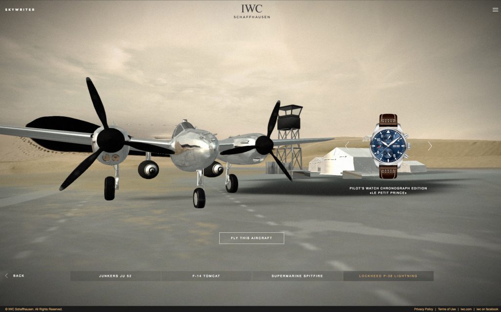 Participants can choose the plane they prefer to do the skywriting. 