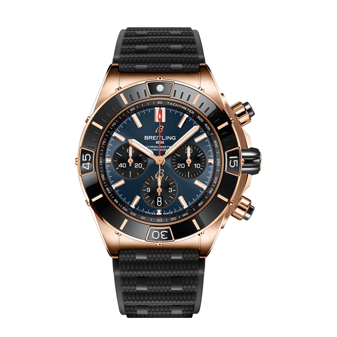 Breitling Super Chonomat B01 44 US edition watch in 18-karat rose gold. 