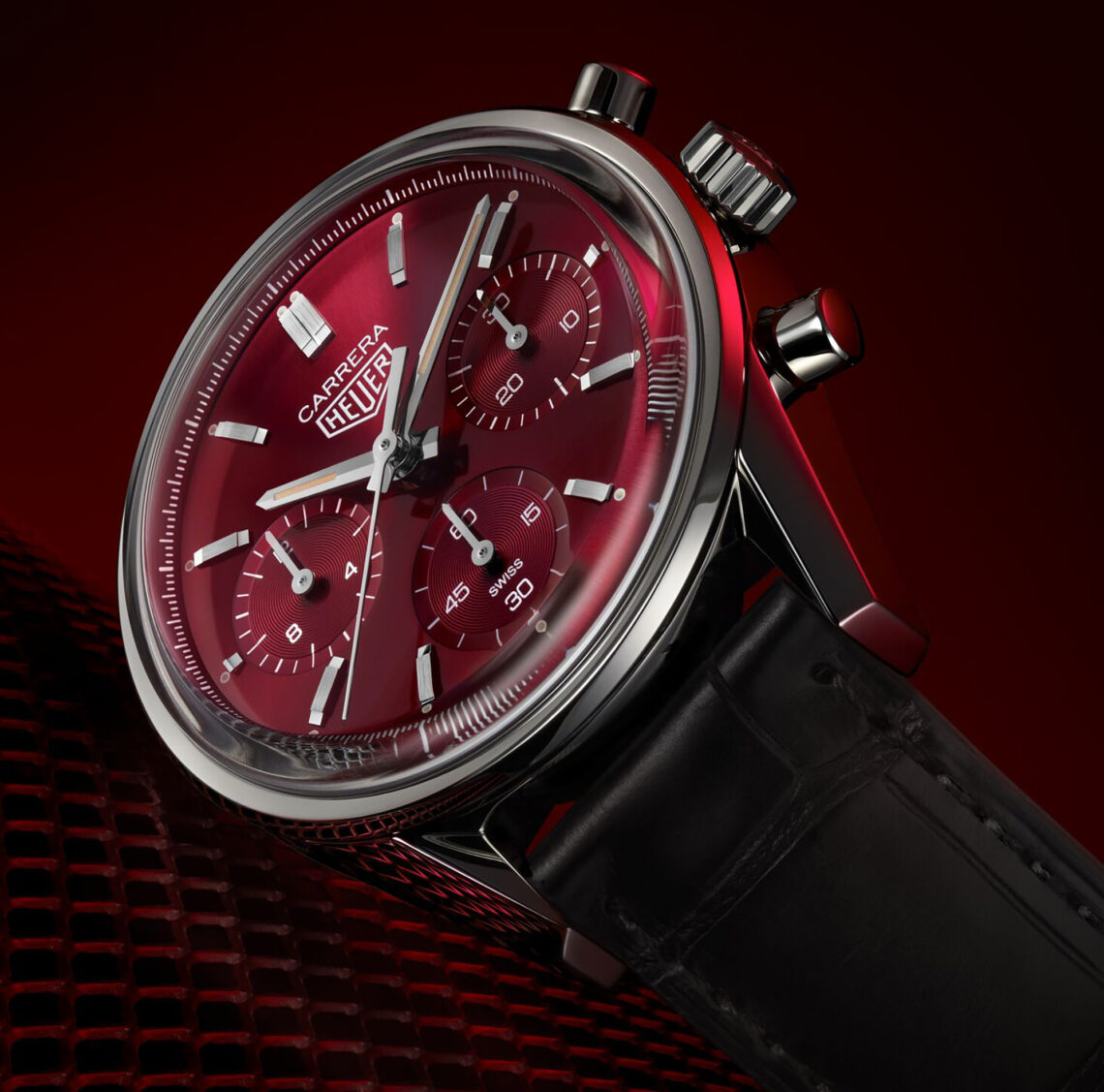 Red Wine On The Wrist TAG Heuer Carrera Red Dial Limited Edition Watch 