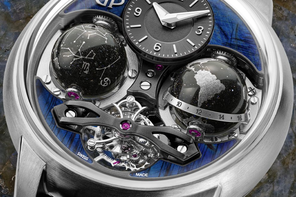 The new Girard-Perregaux Cosmos watch. Shown here with blue aventurine dial. Girard-Perregaux Cosmos watch, 2022.