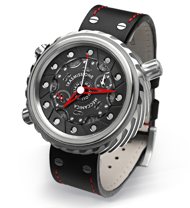 Giuilano Mazzuoli Trasmission Chronograph in steel 