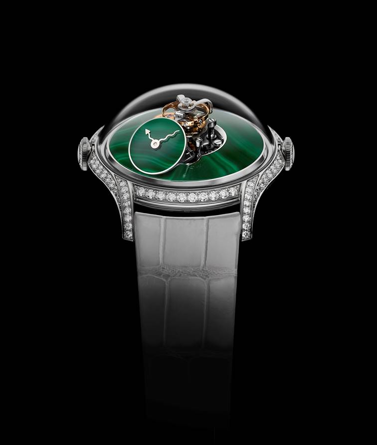 MB&F Legacy Machine FlyingT with malachite dial.